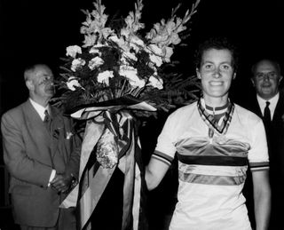 English racing cyclist Beryl Burton 1937 1996 after winning the World Pursuit Championship at Lige in Belgium for the fourth time in five years 8th August 1963 Photo by KeystoneHulton ArchiveGetty Images