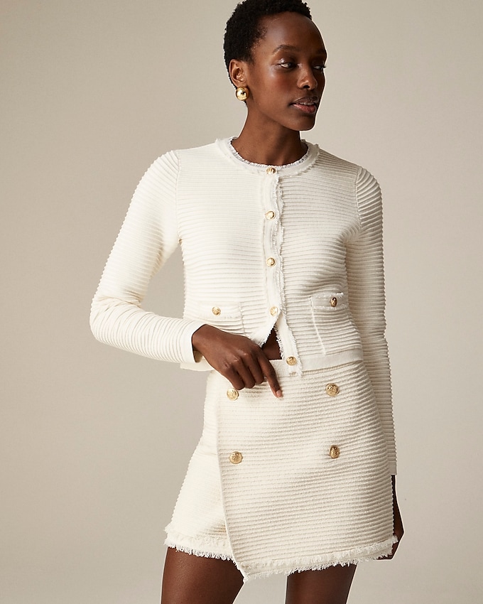 Emilie Sweater Lady Jacket in Textured Cotton Blend