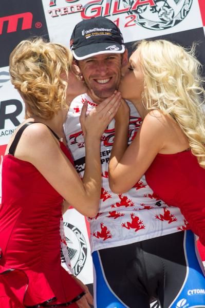 Rory Sutherland (UnitedHealthcare) goes into stage three holding the leader's jersey.
