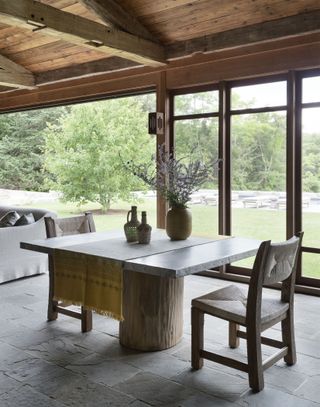 indoor outdoor dining room