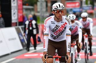 TROMSO NORWAY AUGUST 05 Oliver Naesen of Belgium and AG2R Citren Team prior to the 8th Arctic Race Of Norway 2021 Stage 1 a 1425km stage from Troms to Troms ArcticRace on August 05 2021 in Tromso Norway Photo by Stuart FranklinGetty Images