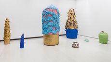 Installation view of Takuro Kuwata in ‘Strange Clay Ceramics in Contemporary Art’ at the Hayward Gallery 