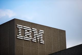 IBM logo on the side of a building