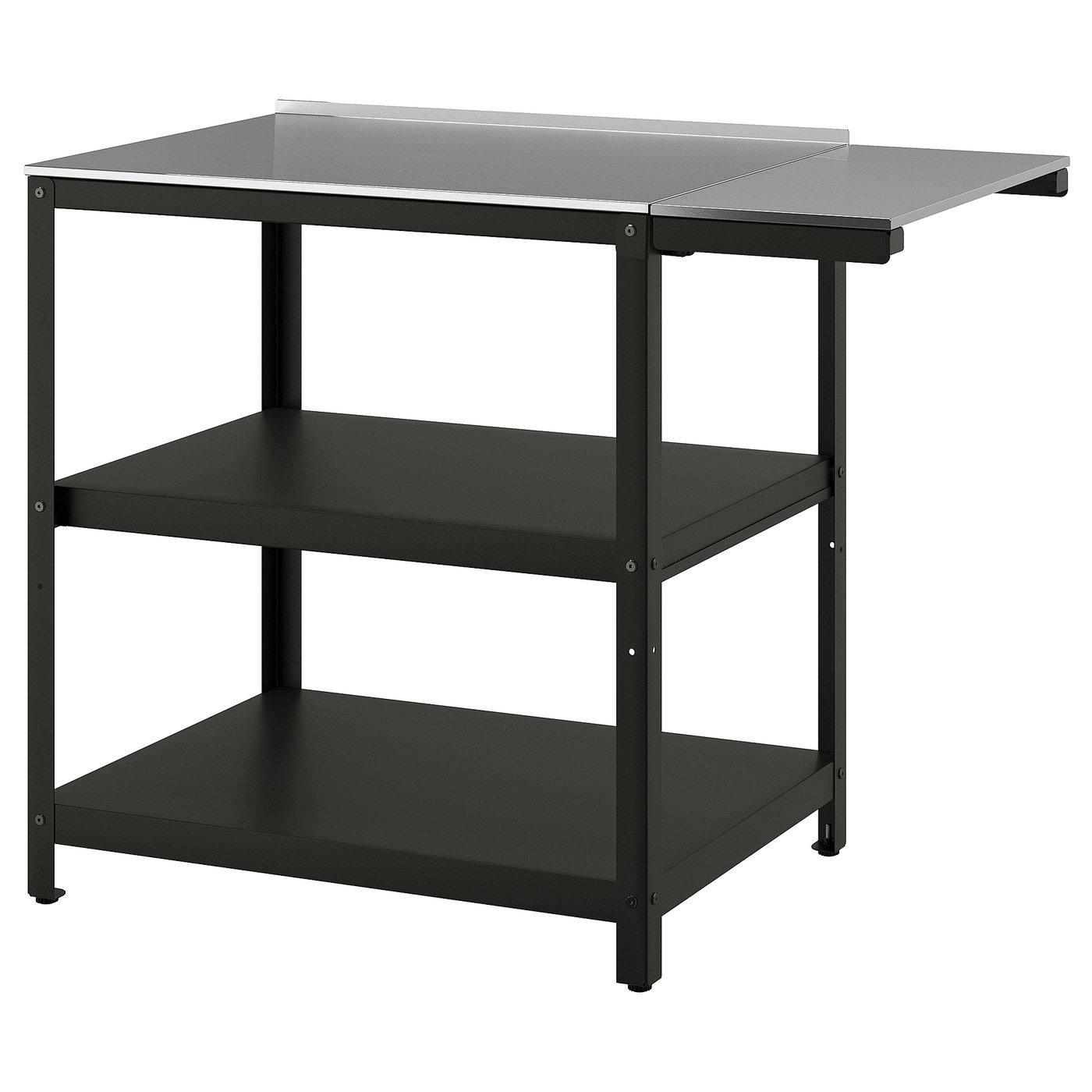 Grillsk&amp;Auml;r Kitchen Island W Side Table - Stainless Steel/outdoor 36 5/8/45 5/8x24 "