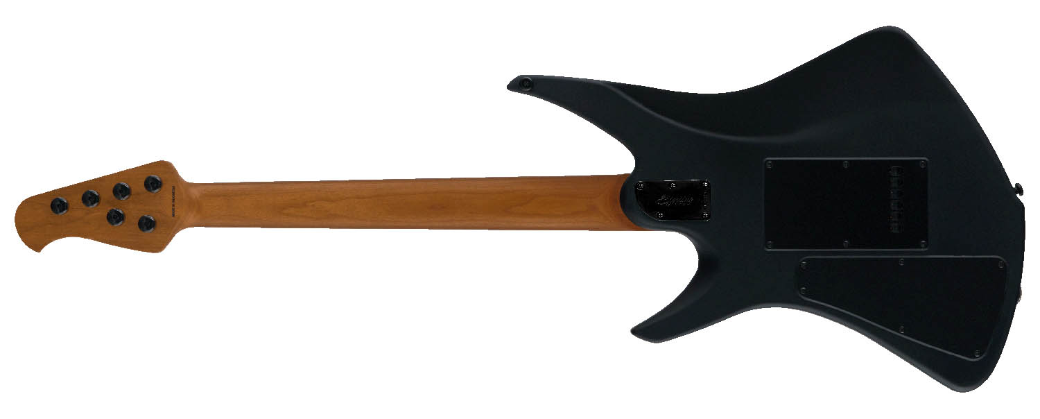 The Sterling By Music Man Kaizen is a more affordable version of the Animals As Leaders guitarist Tosin Abasi's signature model, and is offered here in Firemist Purple Satin and Stealth Black.