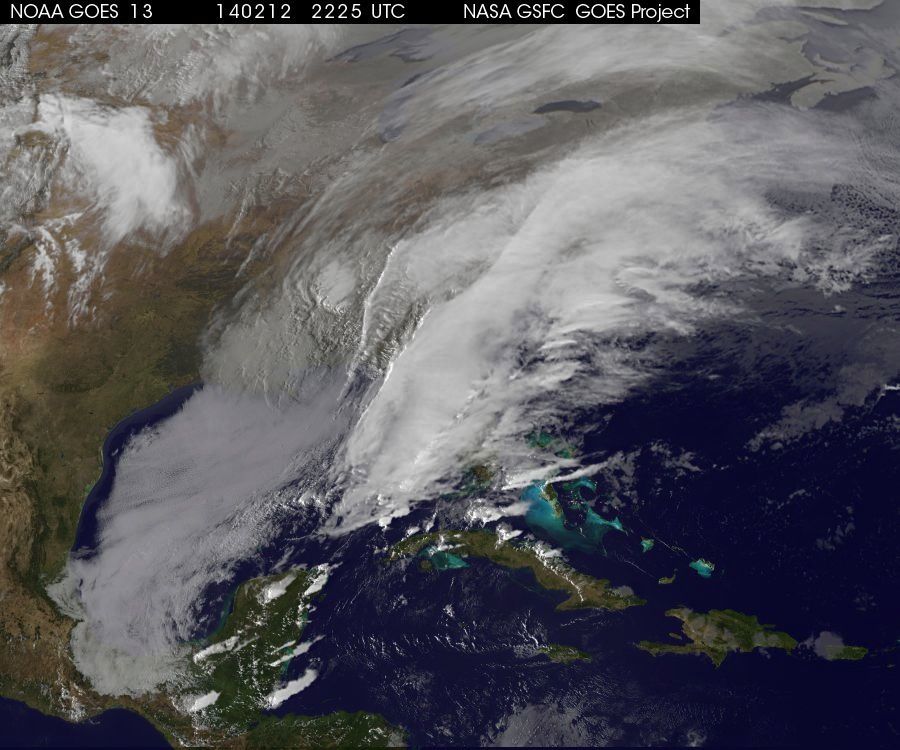 Winter Storm Satellite Photo - Feb. 12, 2014