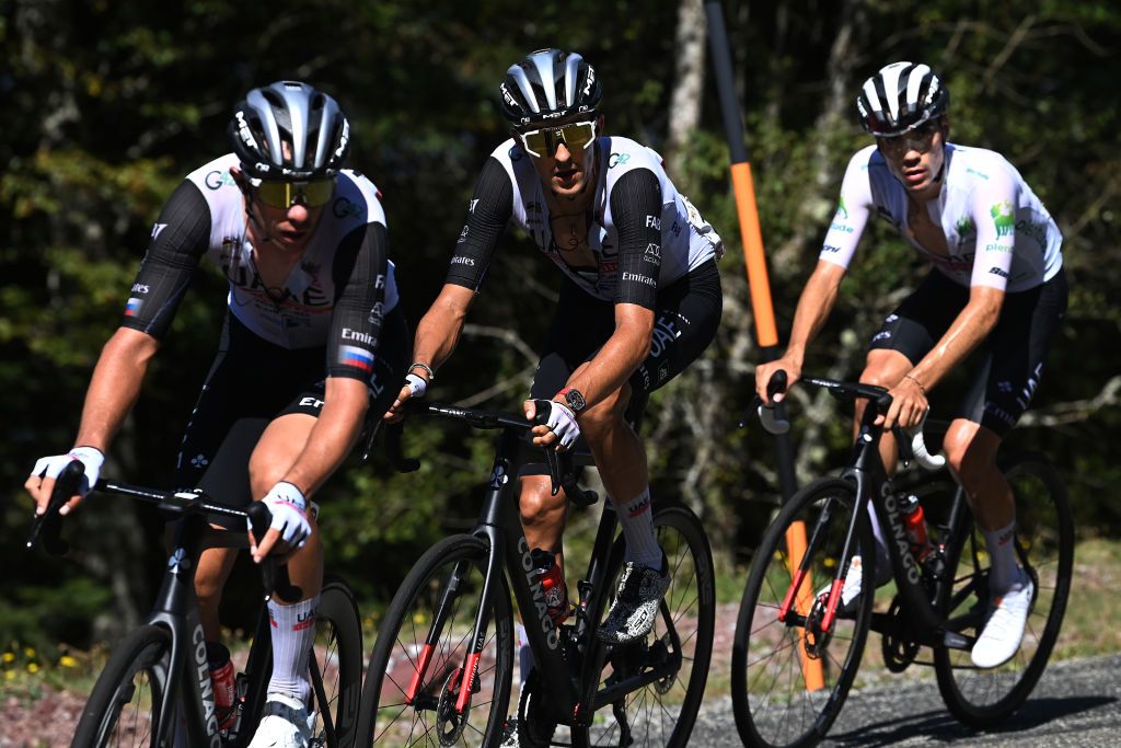 LARRABELAGUA SPAIN SEPTEMBER 09 Marc Soler of Spain and UAE Team Emirates competes during the 78th Tour of Spain 2023 Stage 14 a 1562km stage from SauveterredeBarn to LarraBelagua 1588m UCIWT on September 09 2023 in LarraBelagua Spain Photo by Tim de WaeleGetty Images