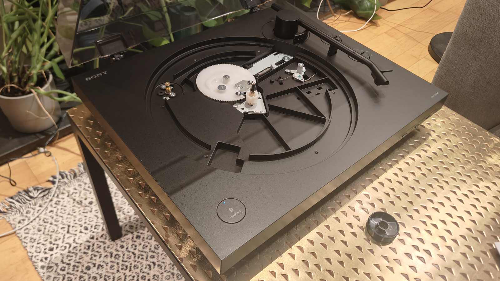 The Sony PS-LX310BT on a table.