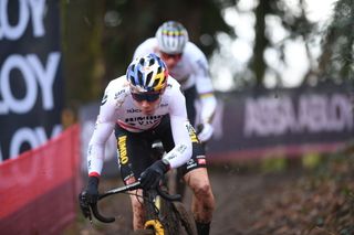 Belgian Wout Van Aert pictured during the mens elite race of the Druivencross cyclocross cycling event last stage of the UCI World Cup competition in Overijse Belgium Sunday 24 January 2021BELGA PHOTO DAVID STOCKMAN Photo by DAVID STOCKMANBELGA MAGAFP via Getty Images