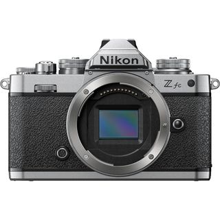 Front view of the Nikon Z fc on a white background.