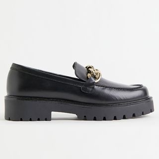 H&M Chain-detail Leather Loafers