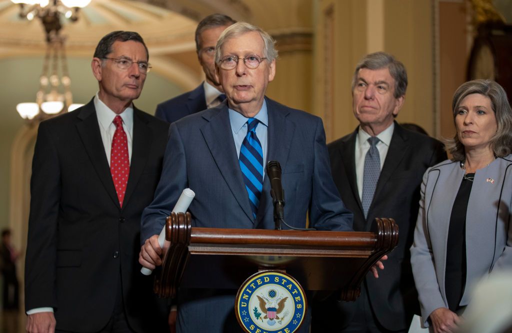 Mitch McConnell with other GOP senators.