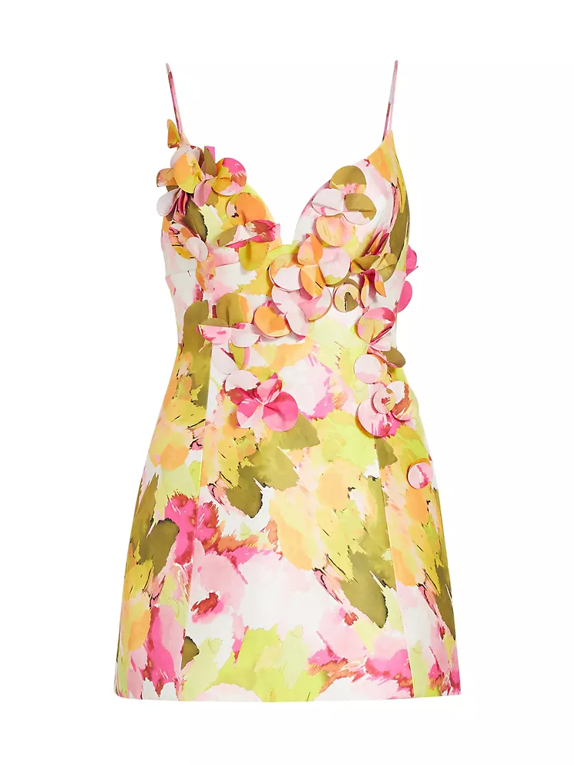 Isla Sculpted Floral Minidress