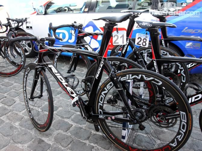 Most of the Lotto-Belisol riders, such as Kenny Dehaes, were on the aero Ridley Noah FAST at Scheldeprijs