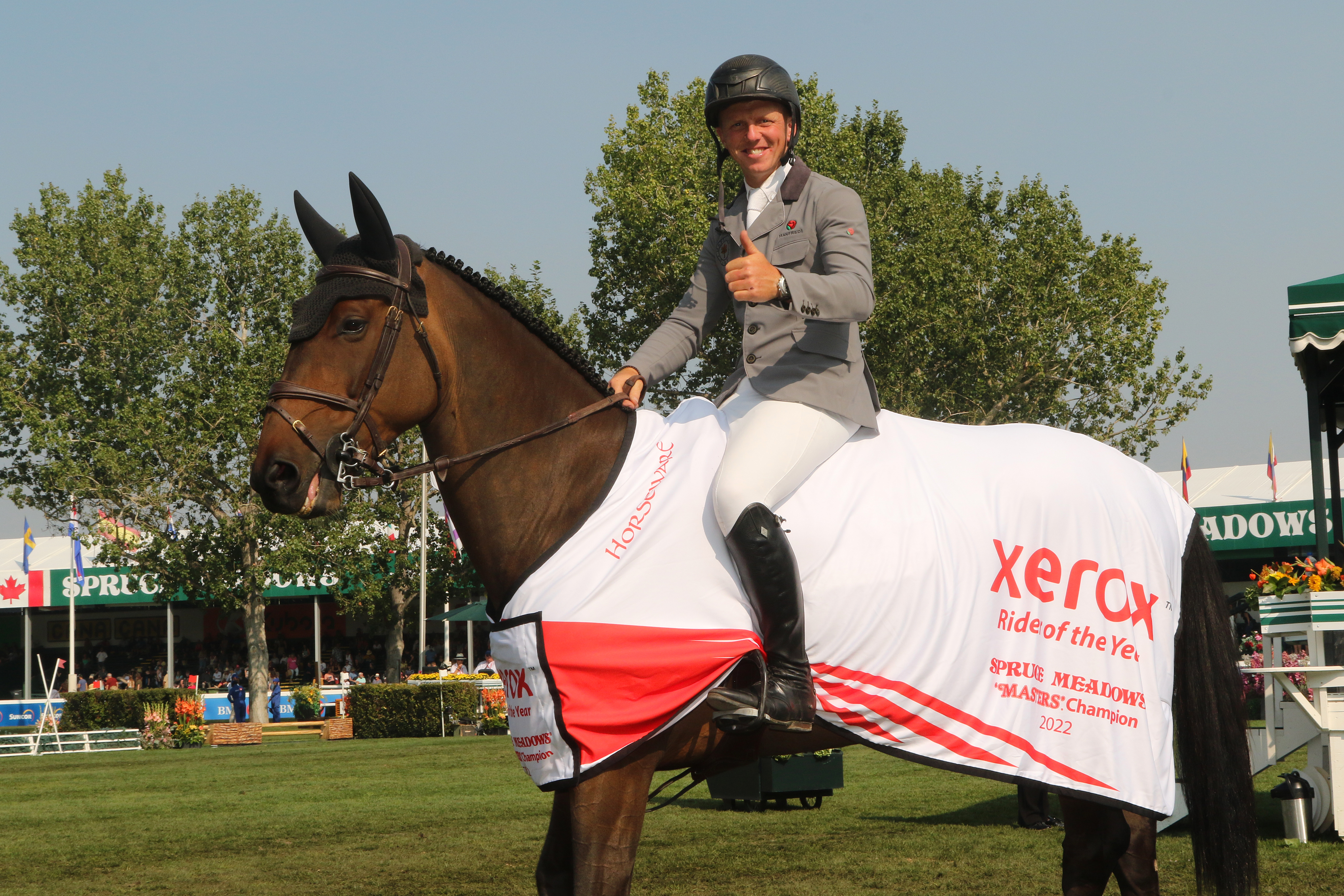 Matt Sampson is awarded Spruce Meadows Rider of the Year