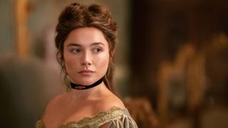 Florence Pugh as Cathy Ames in episode 104 of "East of Eden" on Netflix