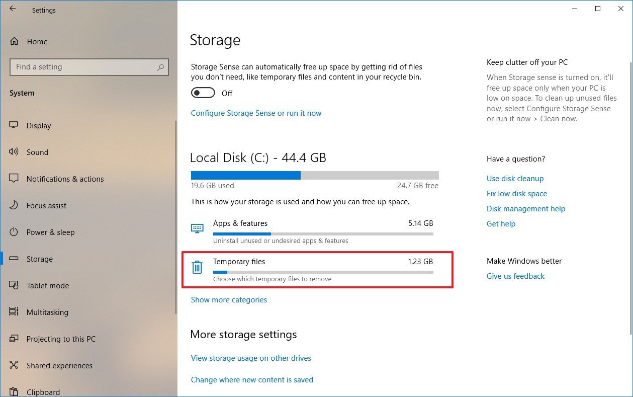 How to reclaim space after upgrading to the Windows 10 November 2019 ...