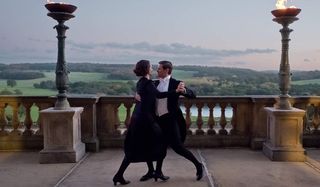 Downton Abbey Tom and Lucy dance on the terrace