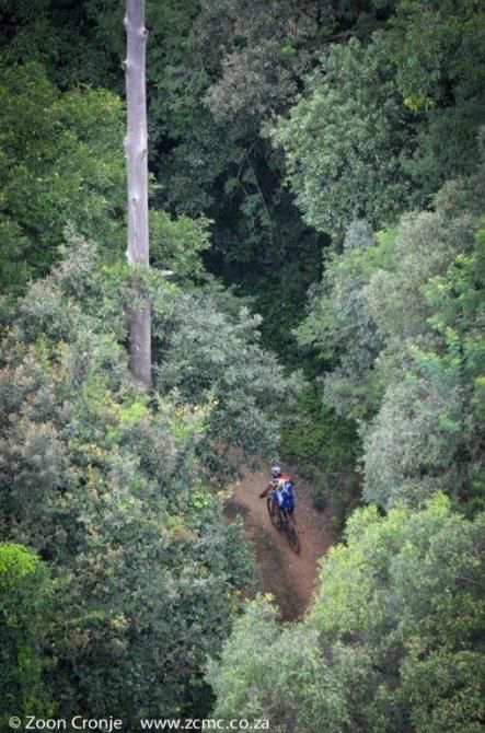 Max Knox winding his way through the forest