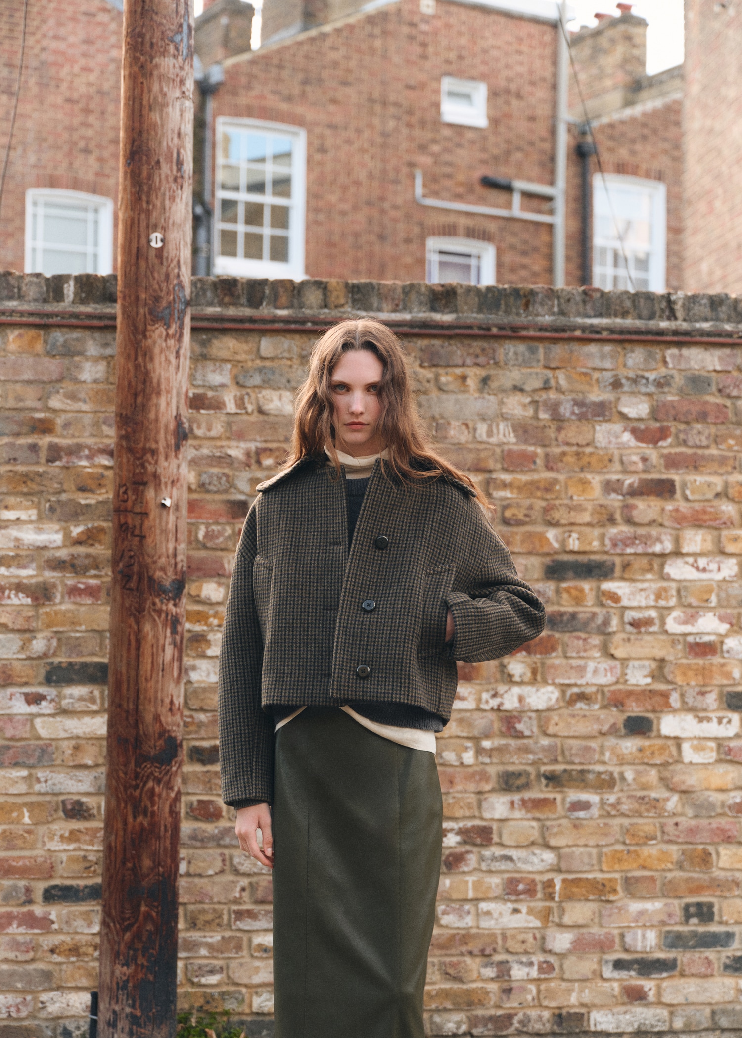 Houndstooth Wool Jacket - Women | Mango United Kingdom