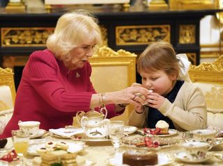 Queen Camilla got to serve Olivia Taylor her first cup of tea