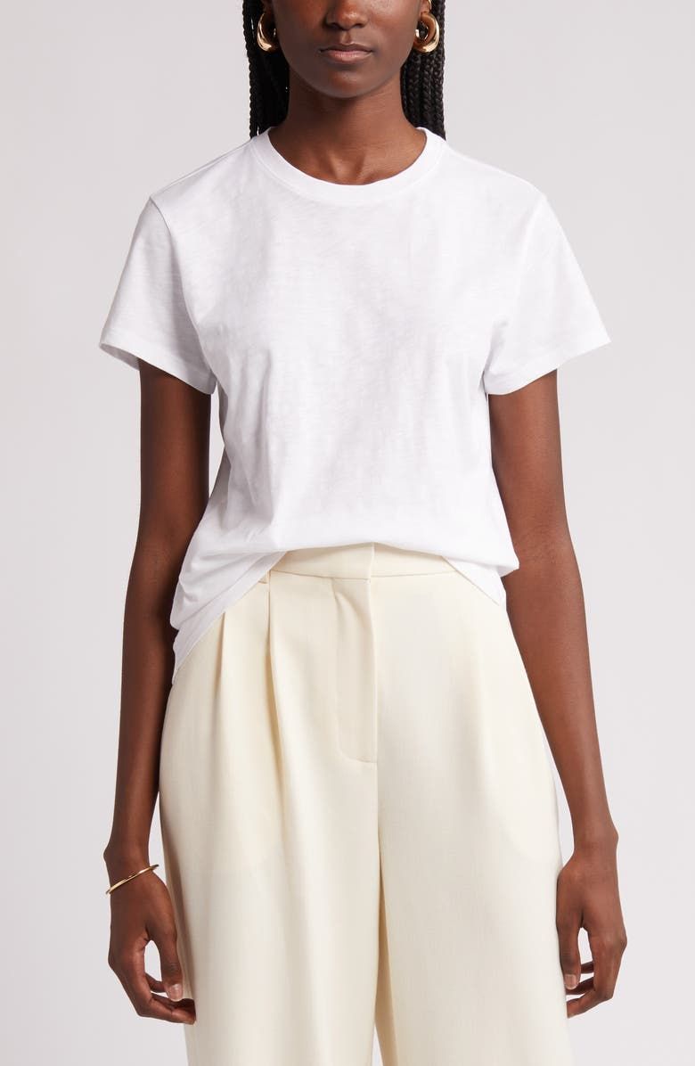 Pima Cotton Slub Crewneck T-Shirt