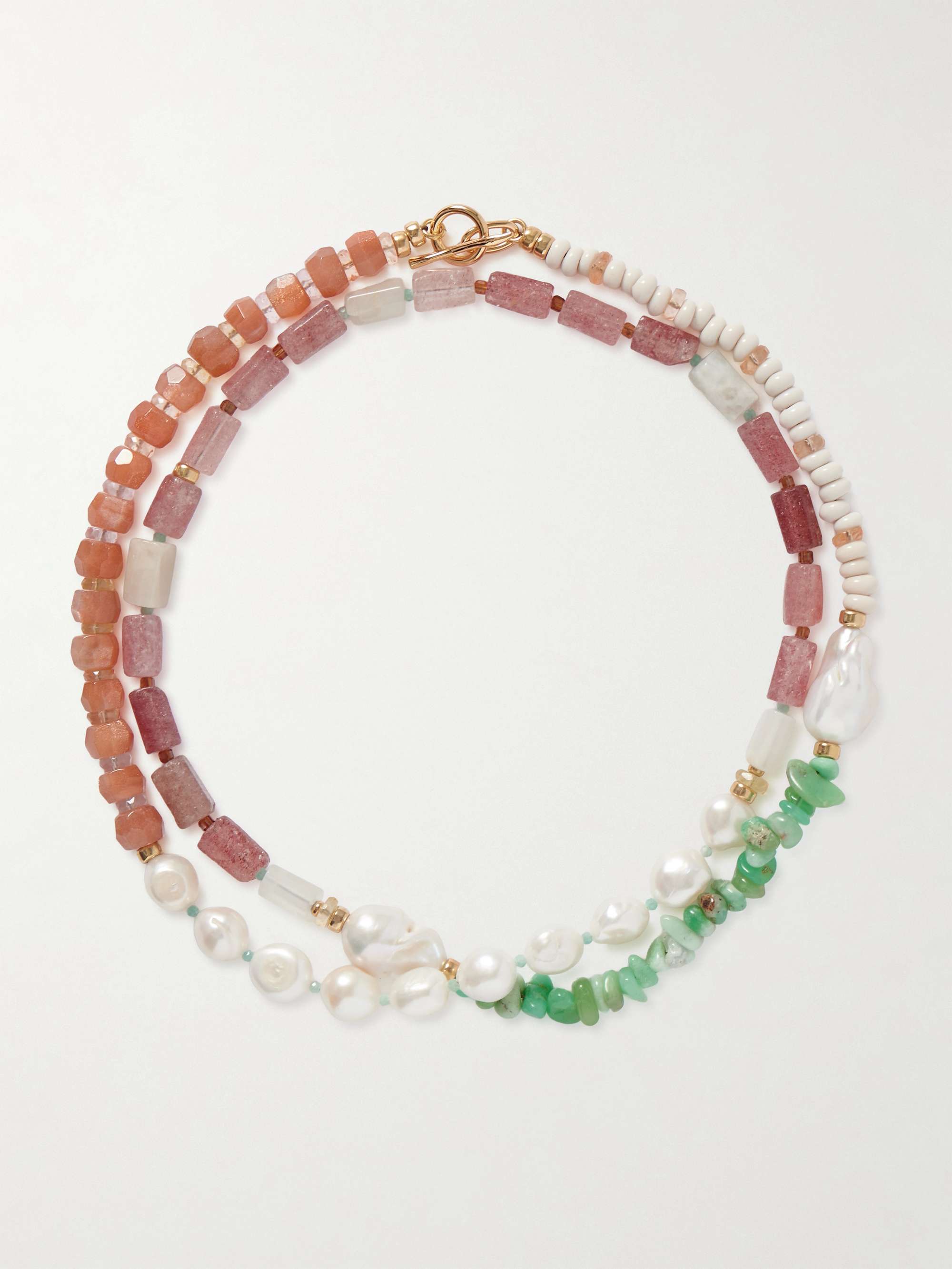 Cabana Gold-Plated Multi-Stone Beaded Necklace