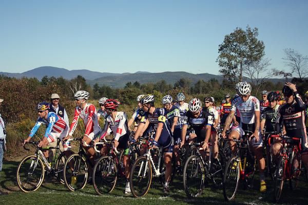 The elite men's field starts.