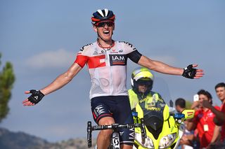 Mathias Frank (IAM) wins stage 17 Vuelta a Espana