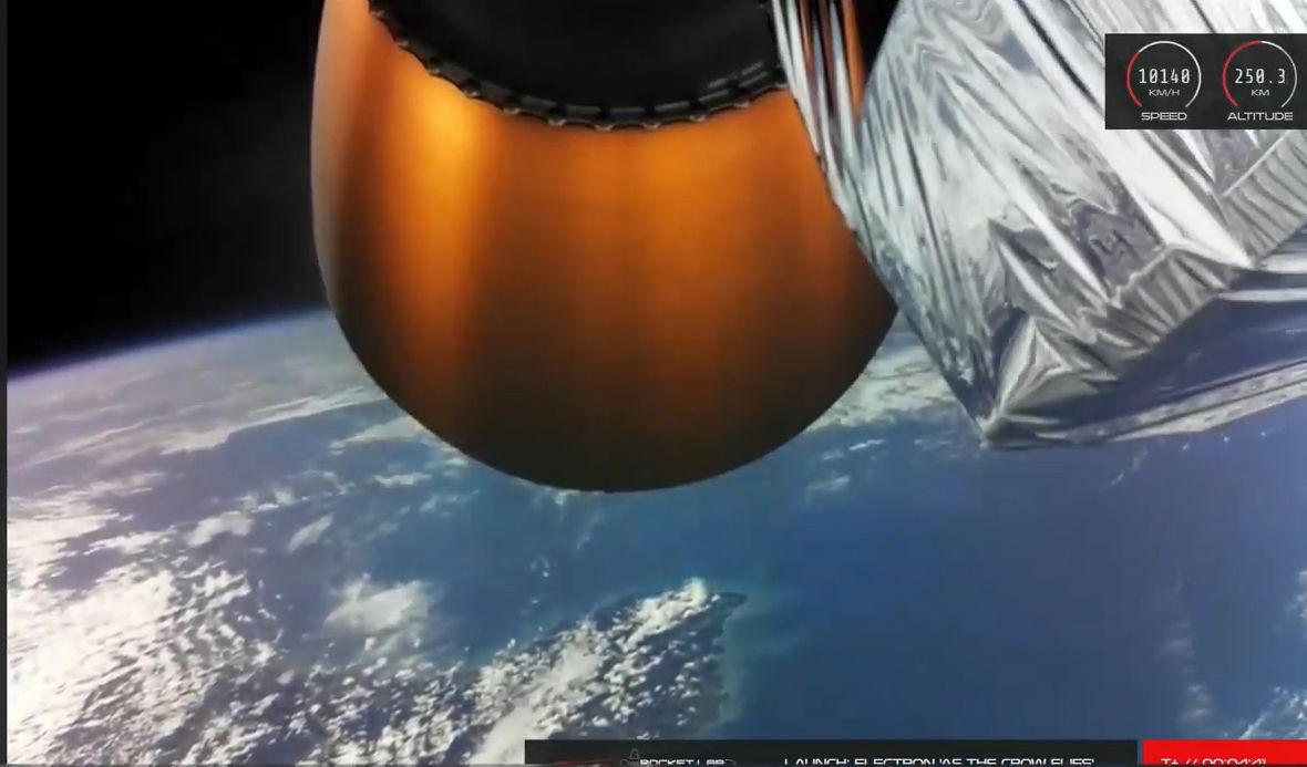 A Rocket Lab Electron booster launches the small Palisade satellite in orbit for satellite operator Astro Digital.