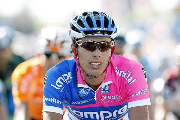 Alessandro Ballan (Lampre) crashed on Wednesday's stage, but would have a chance to celebrate Thursday night