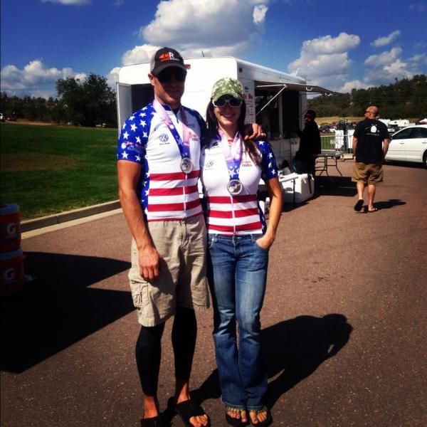 Newly crowned 24-hour duo champions Jeff Kerkove and Sonya Looney (Topeak Ergon)