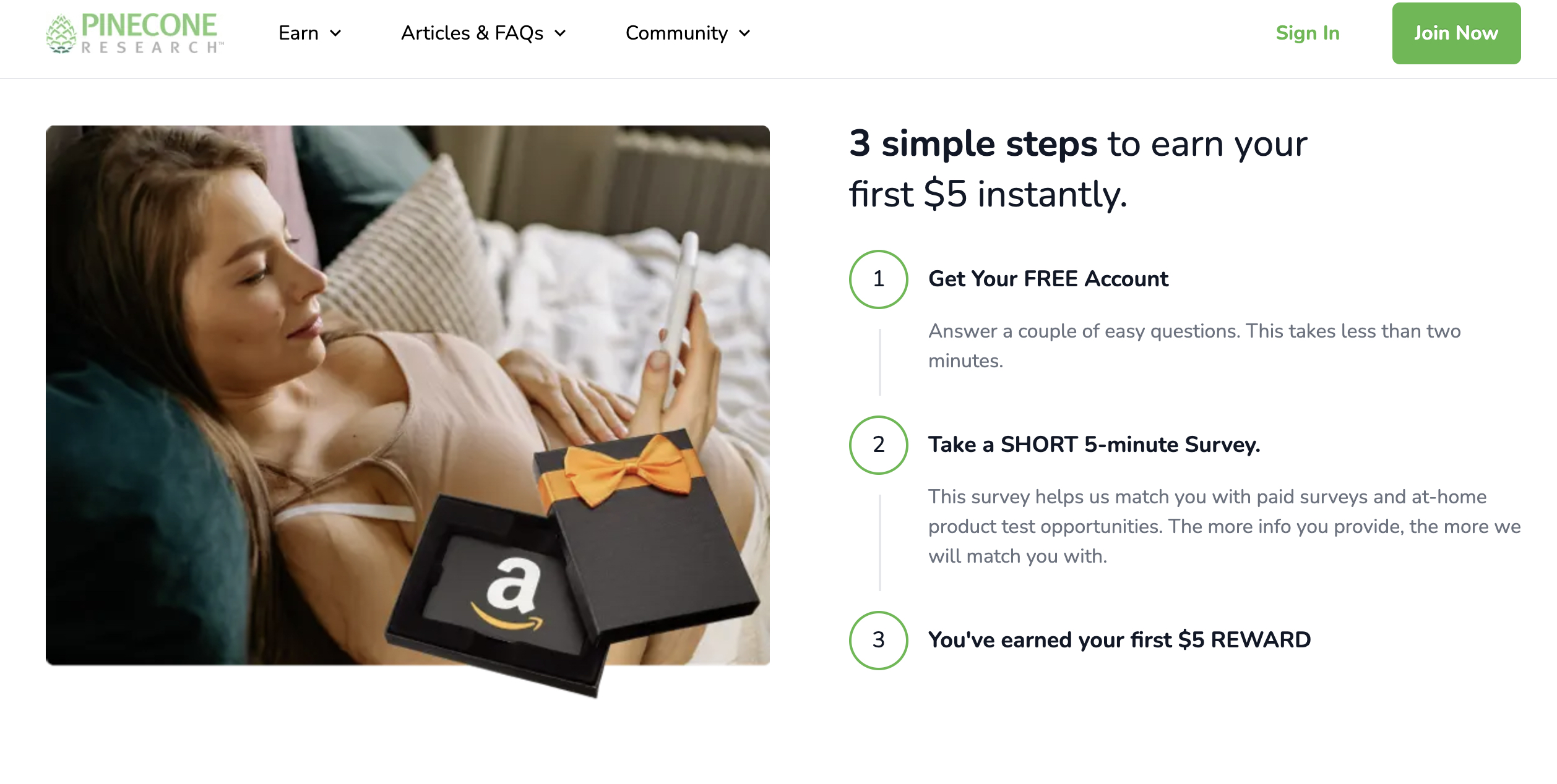 An image of Pinecone Research homepage