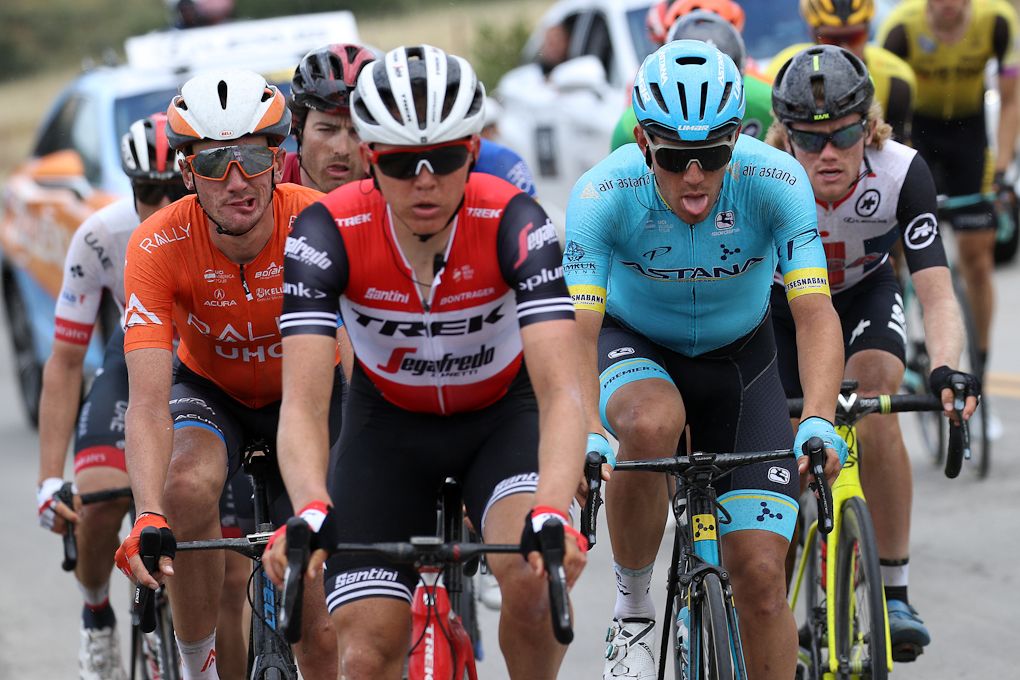 Toms Skujins in the breakaway during stage 5 at the Tour of California