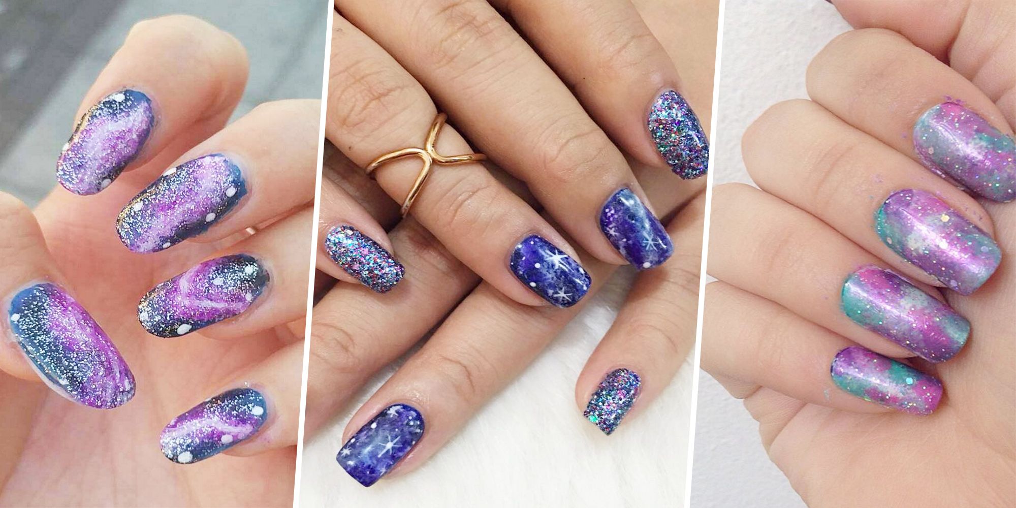 4. Galaxy Nail Design with Sponge - wide 7