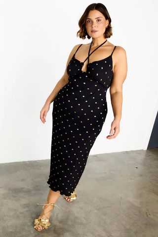 Never Fully Dressed Black Megan Plisse Dress