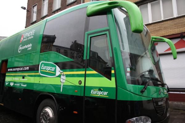 There's no way you miss the Europcar team bus