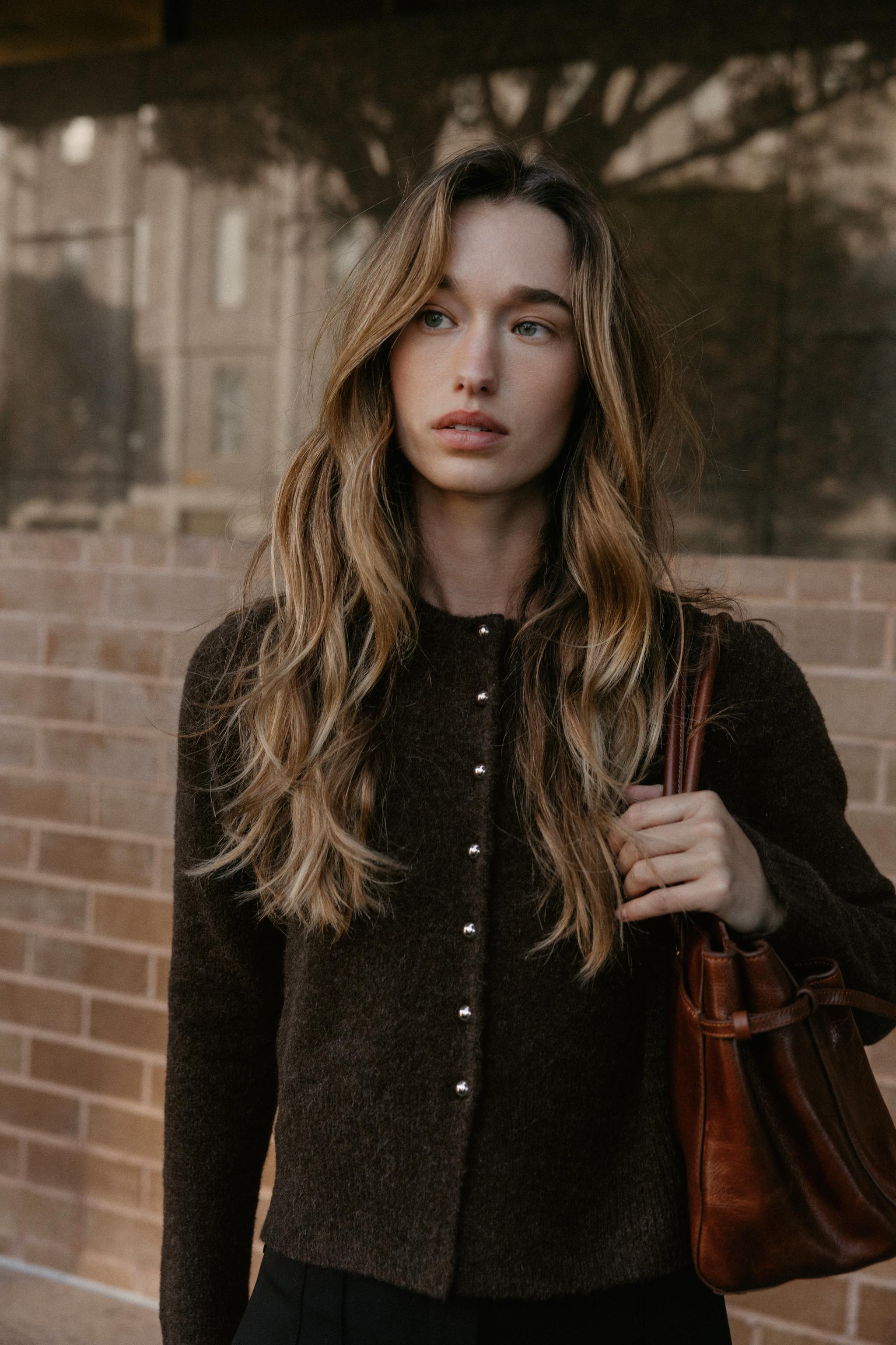 Cardigan With Ball Buttons