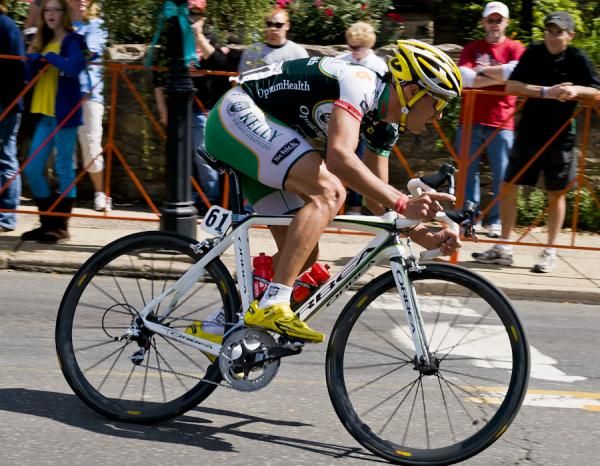 Jesse Anthony (Kelly Benefit Strategies) launched a series of attacks that didn't work, but his sprint on the line would.