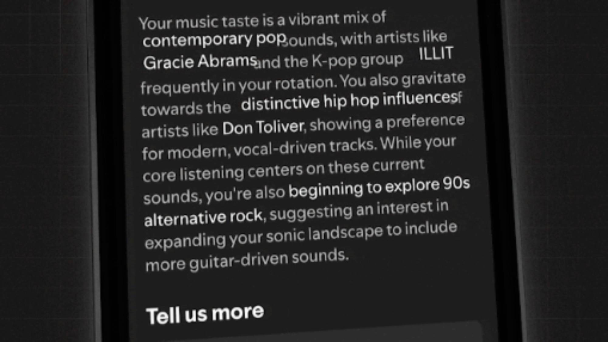 Spotify Taste Profile