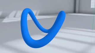 A screenshot of the Meta logo in 3D.