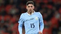 LONDON, ENGLAND - MARCH 27: Federico Valverde of Uruguay on the ball during the international friendly match between England and Uruguay at Wembley Stadium on March 27, 2026 in London, England. (Photo by Nigel French/Sportsphoto/Allstar via Getty Images)