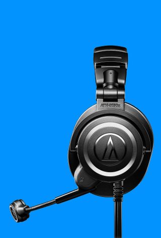 gaming headsets on colour backgrounds