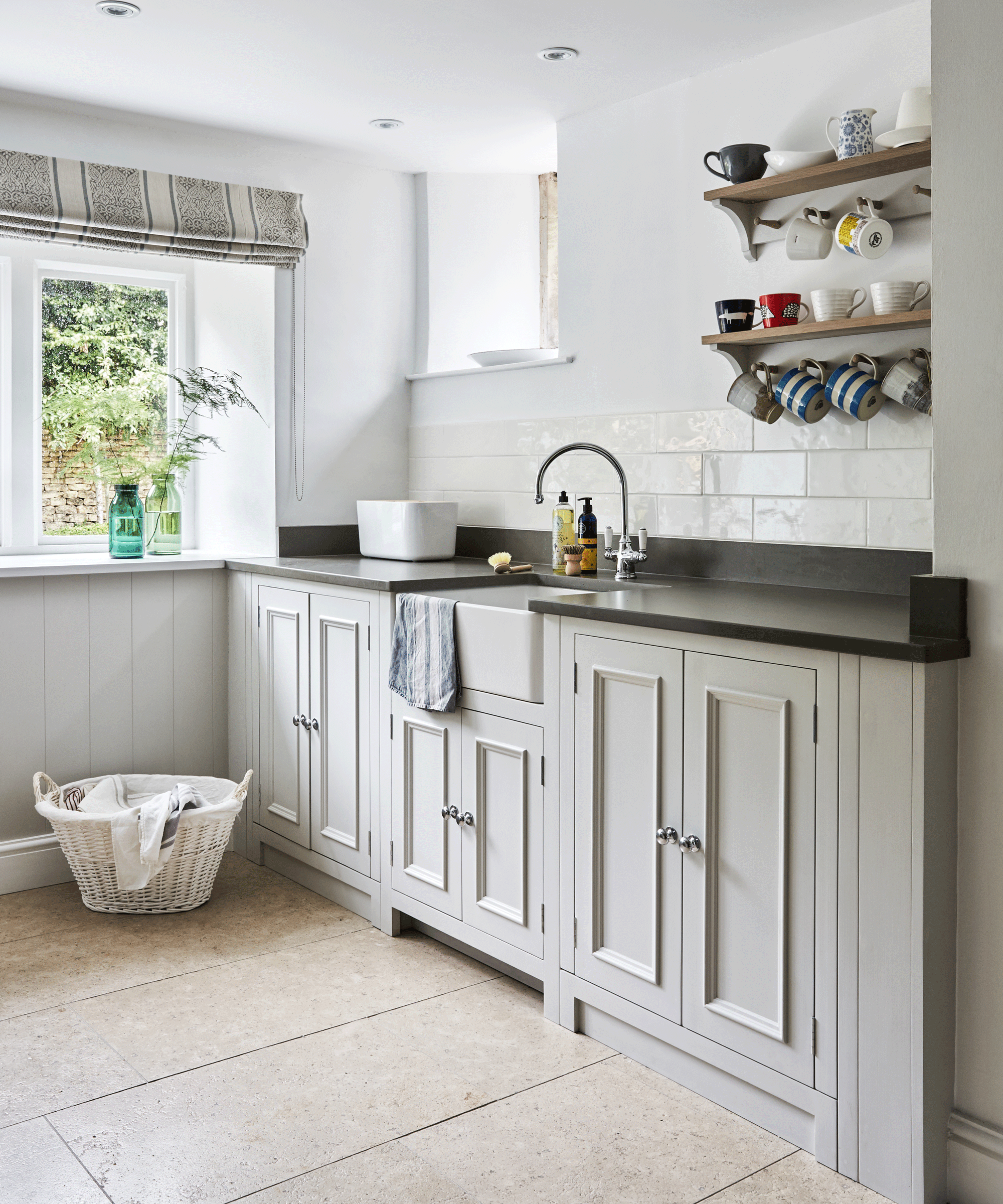 Bright small utility room with natural light