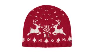 Polo Ralph Lauren Red reindeer-intarsia cotton-blend beanie, one of w&h's picks for Christmas gifts for kids