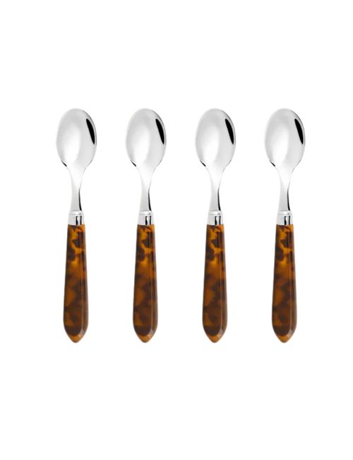 Set of 4 Classic Tortoiseshell Teaspoons