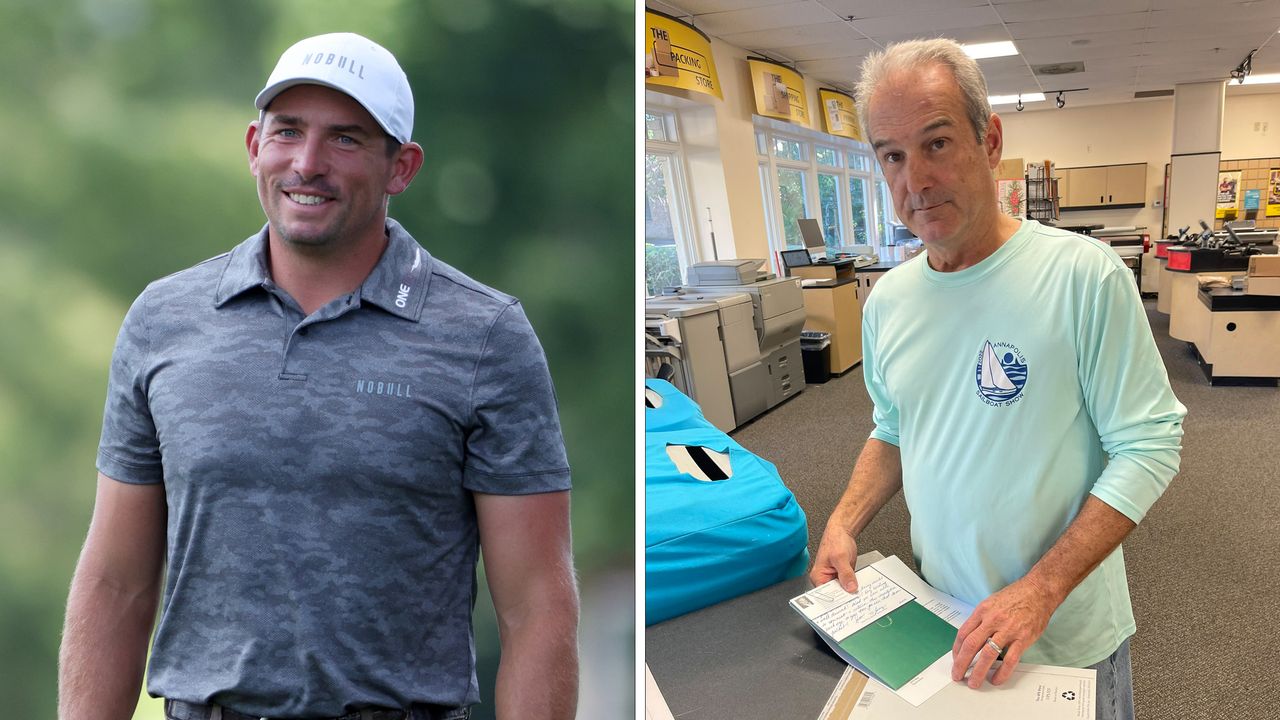 Professional golfer Scott Stallings and his amateur namesake