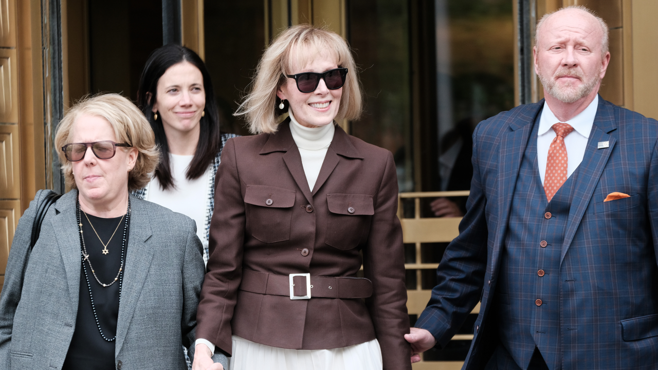 Writer E. Jean Carroll leaves a Manhattan court house after a jury found former President Donald Trump liable for sexually abusing her in a Manhattan department store in the 1990&#039;s on May 09, 2023 in New York City. The jury awarded her $5 million in damages for her battery and defamation claims. Carroll has testified that she was raped by former President Trump, giving details about the alleged attack in the mid-1990s. Trump had stated that the attack never happened and has denied meeting her. He did not taken the stand during the trial. 