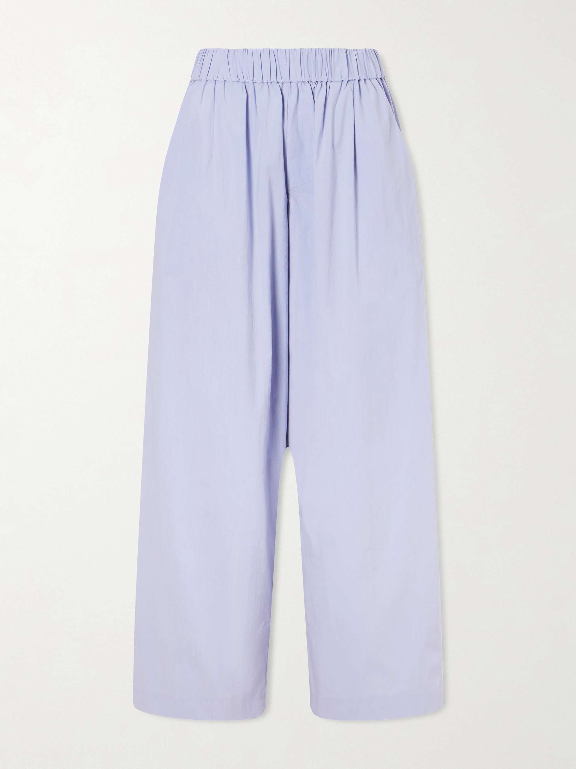 Everyday Cotton-Blend Poplin Wide-Leg Pants