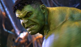 Mark Ruffalo as the Hulk , angry and green MCU